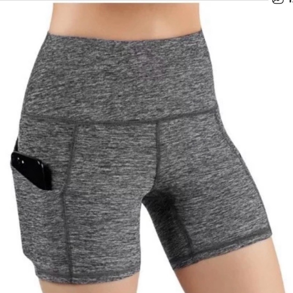 ODDOS Yoga Shorts New in Package sz M Heather Grey Biker Lounging 🧘 🚵‍♀️ 🚴